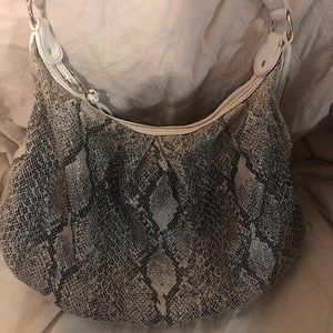 Snakeskin hobo purse